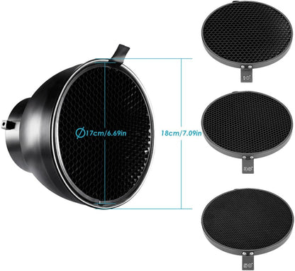 Neewer 10087271 7" Reflector Honeycomb Grid Bowens Mount