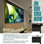 Elite Screens M150UWH2 150-Inch Manual Projector Screen