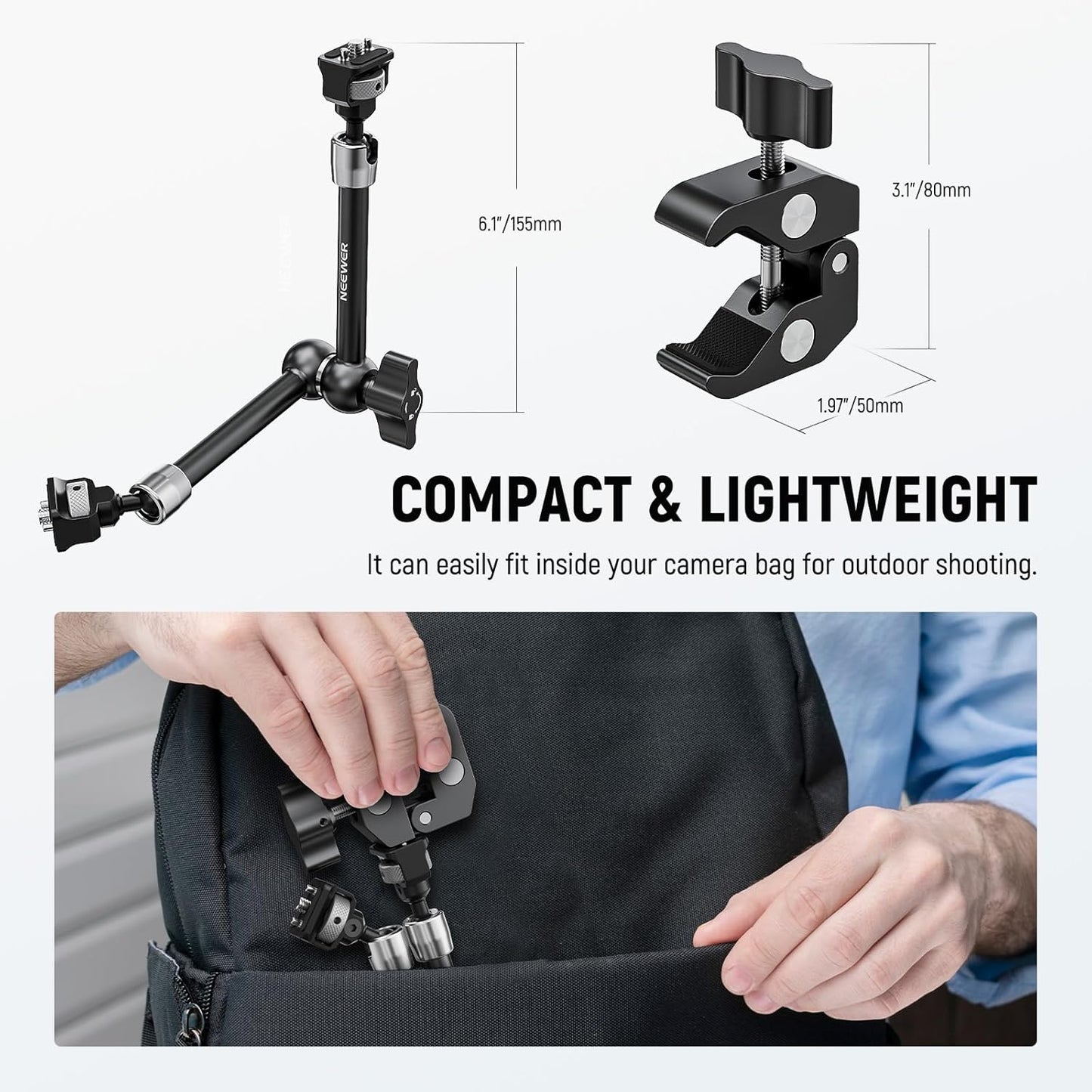 Neewer NW-MAGICARM 11" Articulating Magic Arm Clamp