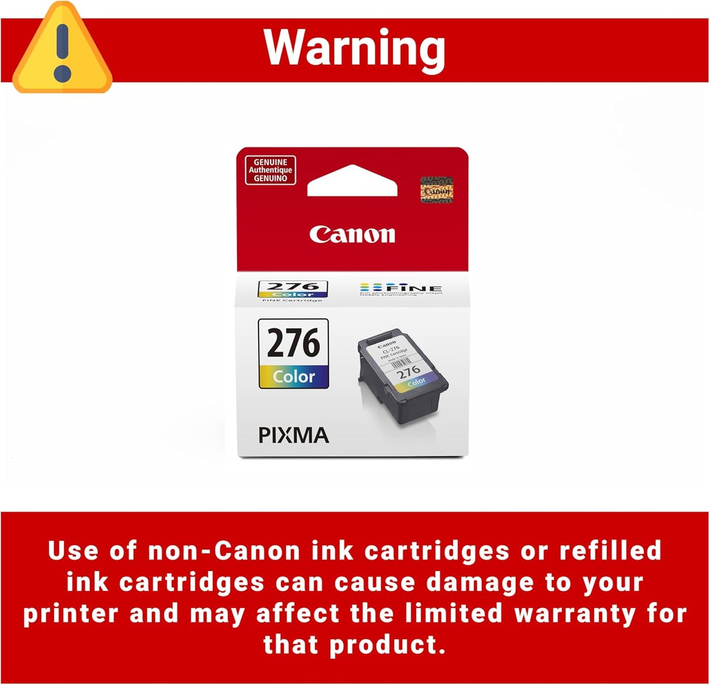 Canon 4988C001 CL-276 Genuine Color Ink Cartridge