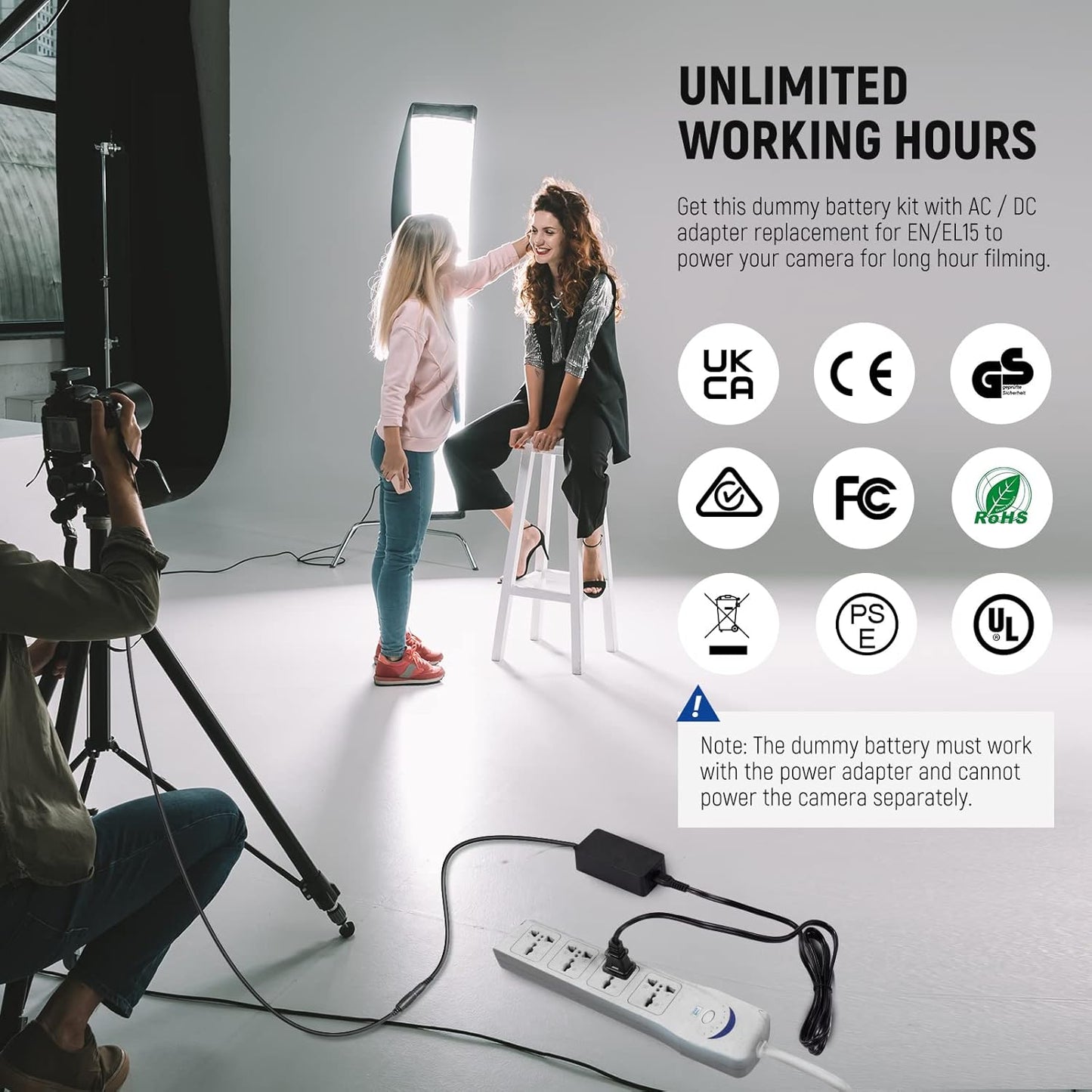 Neewer 10101136 EP-5B Dummy Battery AC Power Adapter Nikon