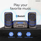 Magnavox MM435M-BK Compact CD Shelf System with Bluetooth