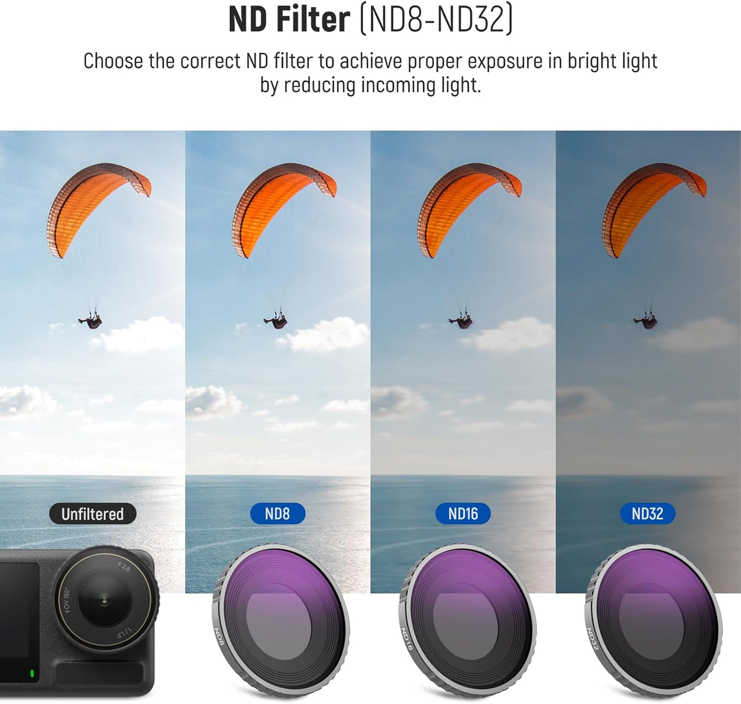 Neewer 10102939 DJI Osmo Action ND Filter Set