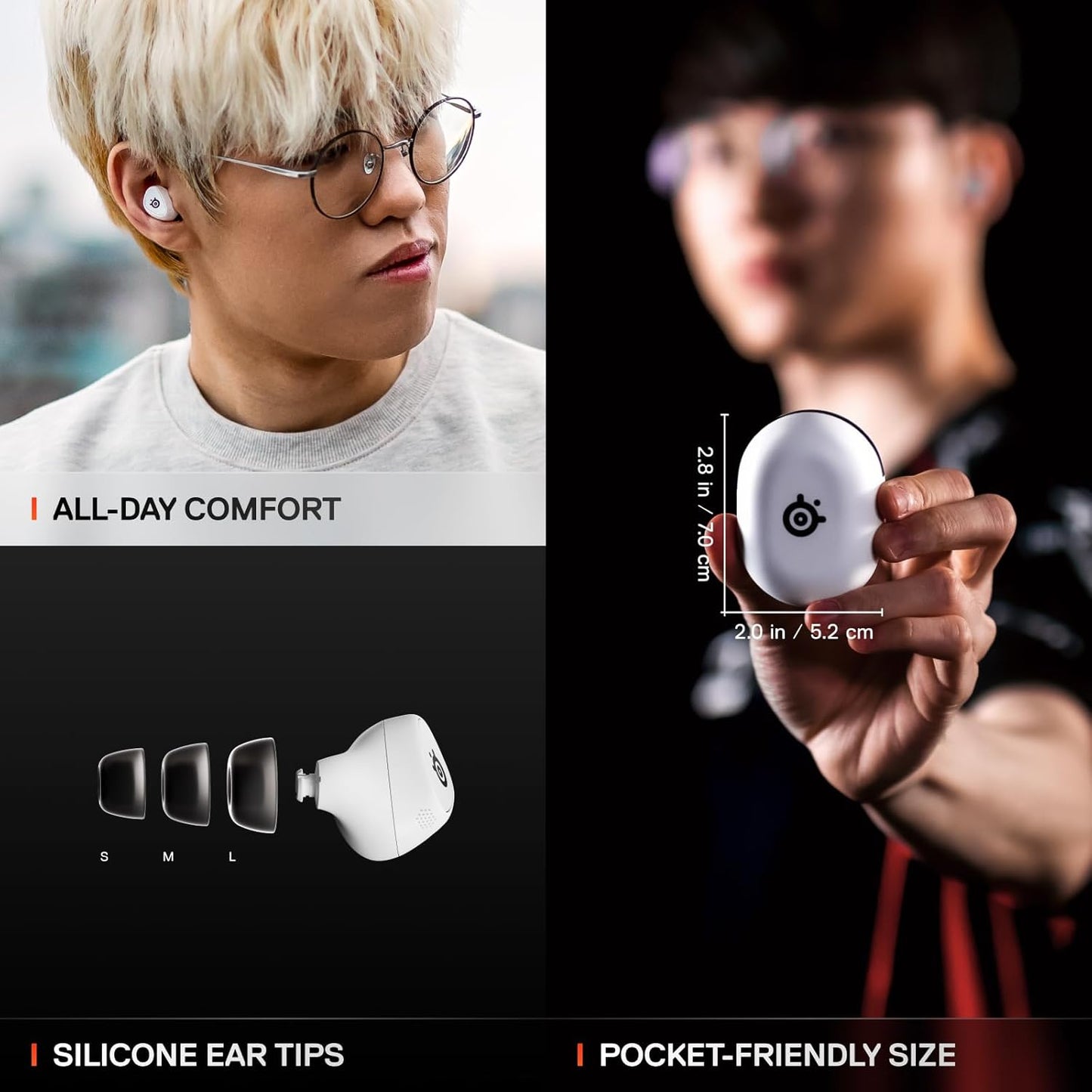 SteelSeries 61708 Arctis GameBuds - Wireless Gaming Earbuds ANC