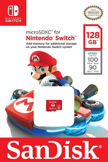 SanDisk SDSQXAO-128G 128GB Nintendo Switch MicroSD Card