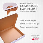 Atlas 14 Inch White Pizza Boxes 25-Pack Cardboard Takeout