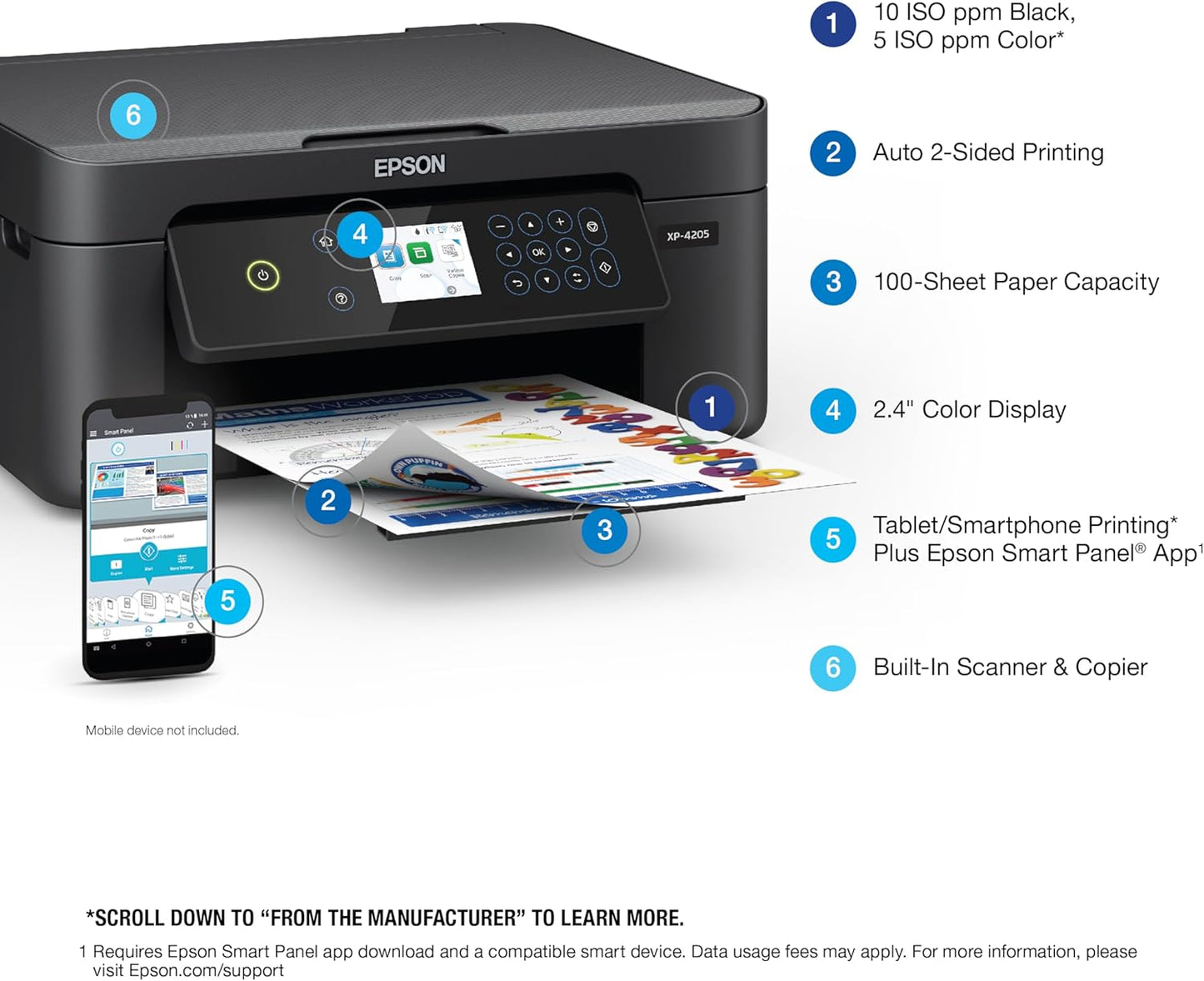 Epson XP-4205 Wireless All-in-One Printer Renewed