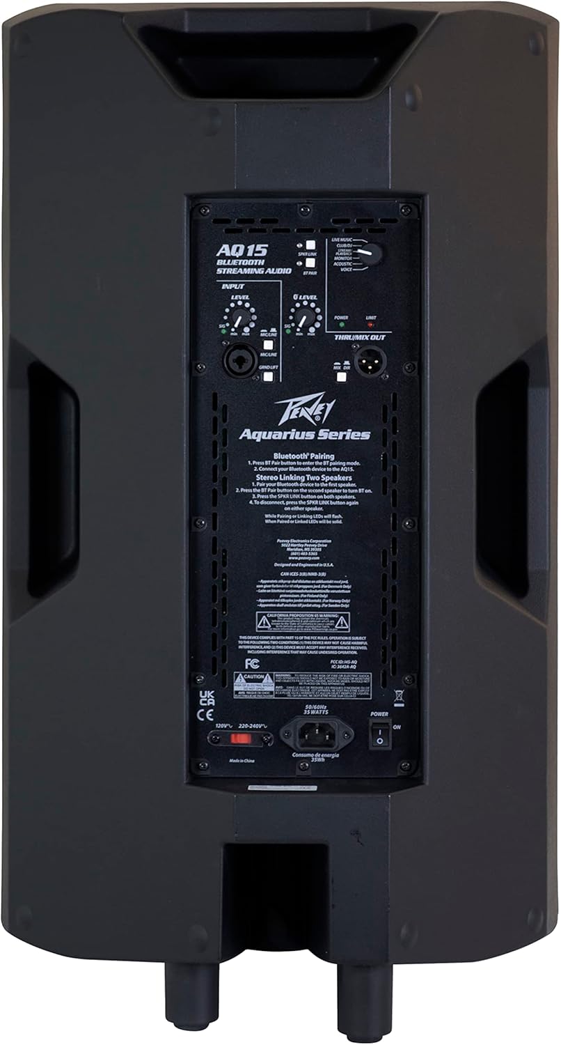 Peavey 03619840 Aquarius AQ 15" Powered Bluetooth Speaker