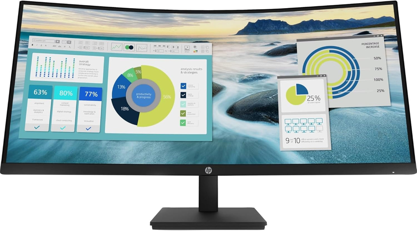 HP 21Y56AA 34" Curved WQHD USB-C Monitor
