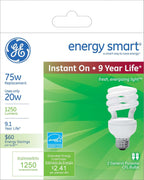 GE 74201 20W CFL Bulb 75W Equivalent 2-Pack