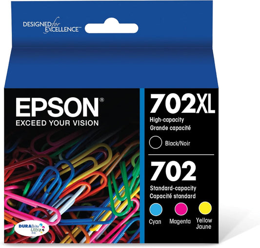 Epson T702XL-BCS DURABrite Ultra Ink High Capacity Combo Pack