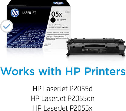 HP CE505X 05X High Yield Black Toner Cartridge
