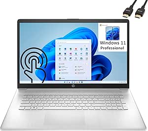 HP 17 Touchscreen Laptop i7-1255U 8GB 256GB SSD Windows 11 Pro