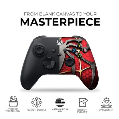 Microsoft Xbox-Spiderman Red Custom Controller Hydro-DIP