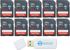 SanDisk SDSDUNB-032G-GN3IN 32GB Ultra SD Card 10-Pack - Bundle
