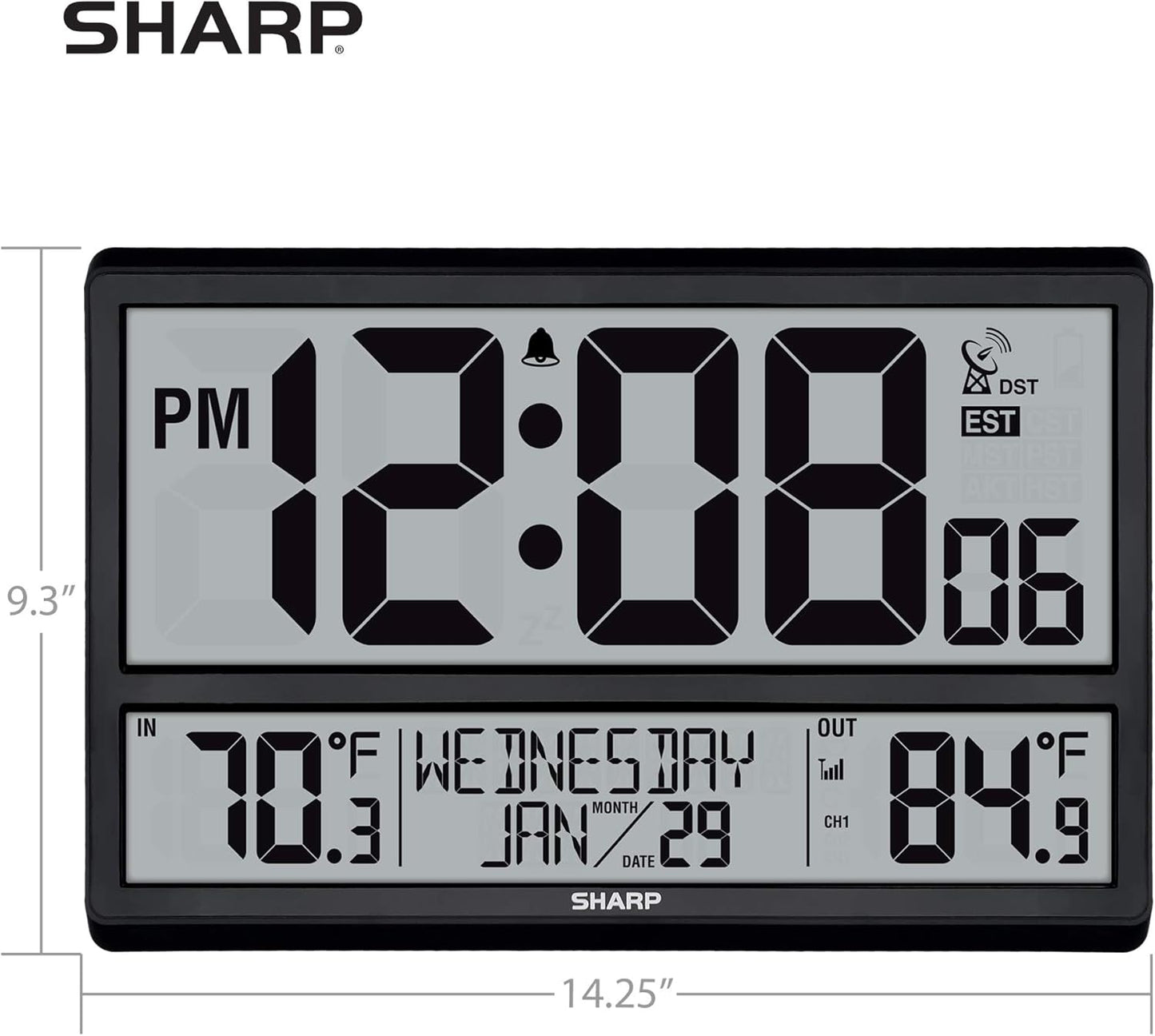 Sharp Flechazo-0401 Atomic Digital Wall Clock