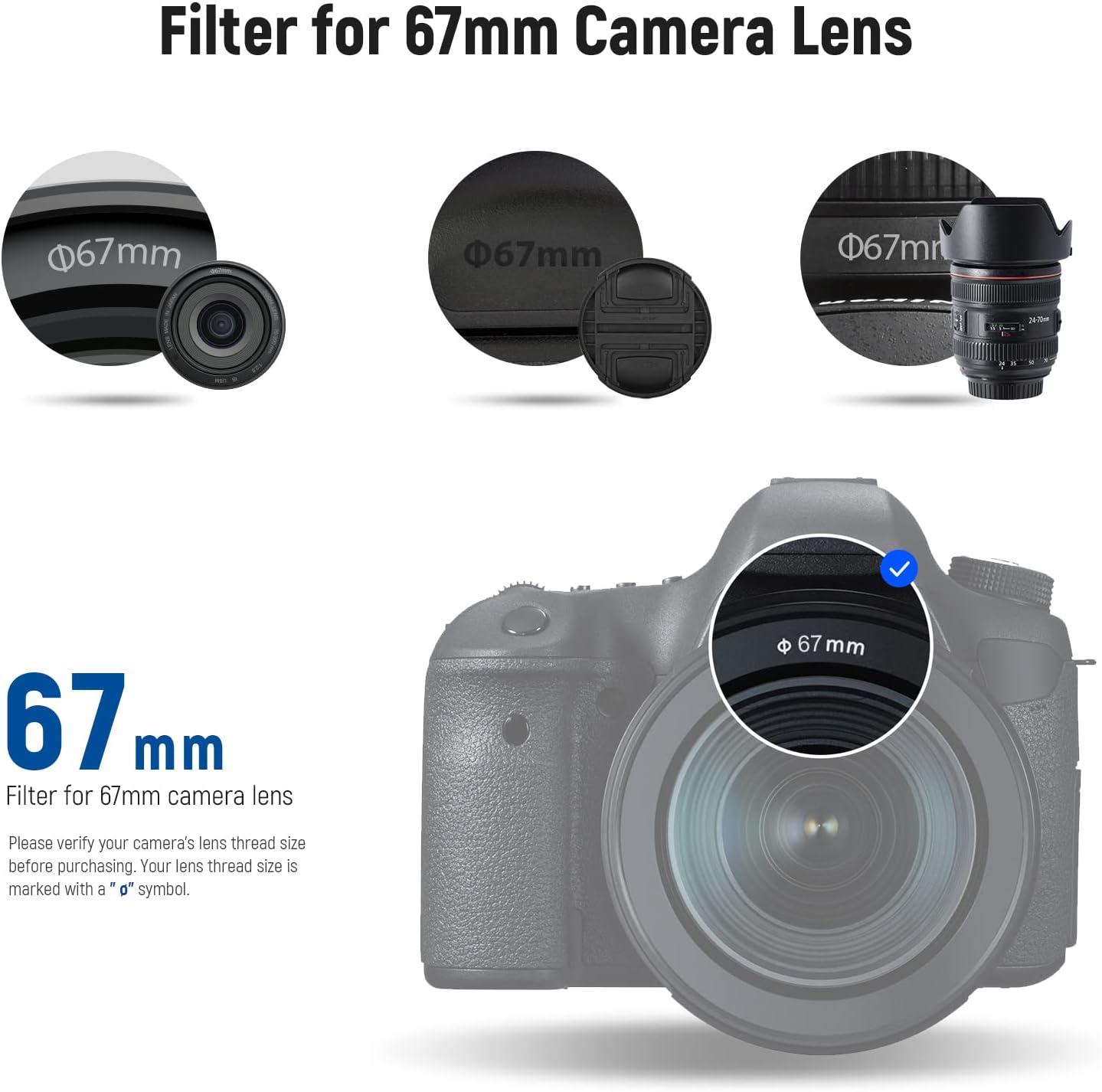 NEEWER 10101286 67mm ND Filter Kit ND1000 ND64 ND8 ND4