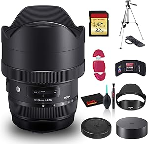 Sigma 205954 12-24mm f/4 Canon EF Lens Bundle