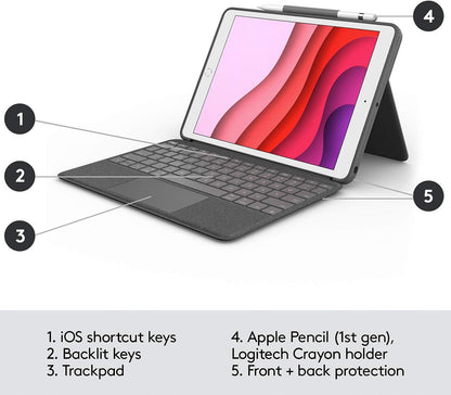 Logitech 920-009608 Combo Touch iPad Keyboard Case with Trackpad
