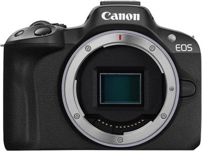 Canon 5811C109 EOS R50 Vlogging Creator Kit: RF-S10-18mm Lens, Tripod
