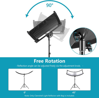 Neewer 10096860 Clamshell Lighting Reflector Kit