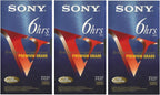 Sony FBA_3T120VR 3T120VR 6 Hour EP T-120 VHS Tapes 3-Pack