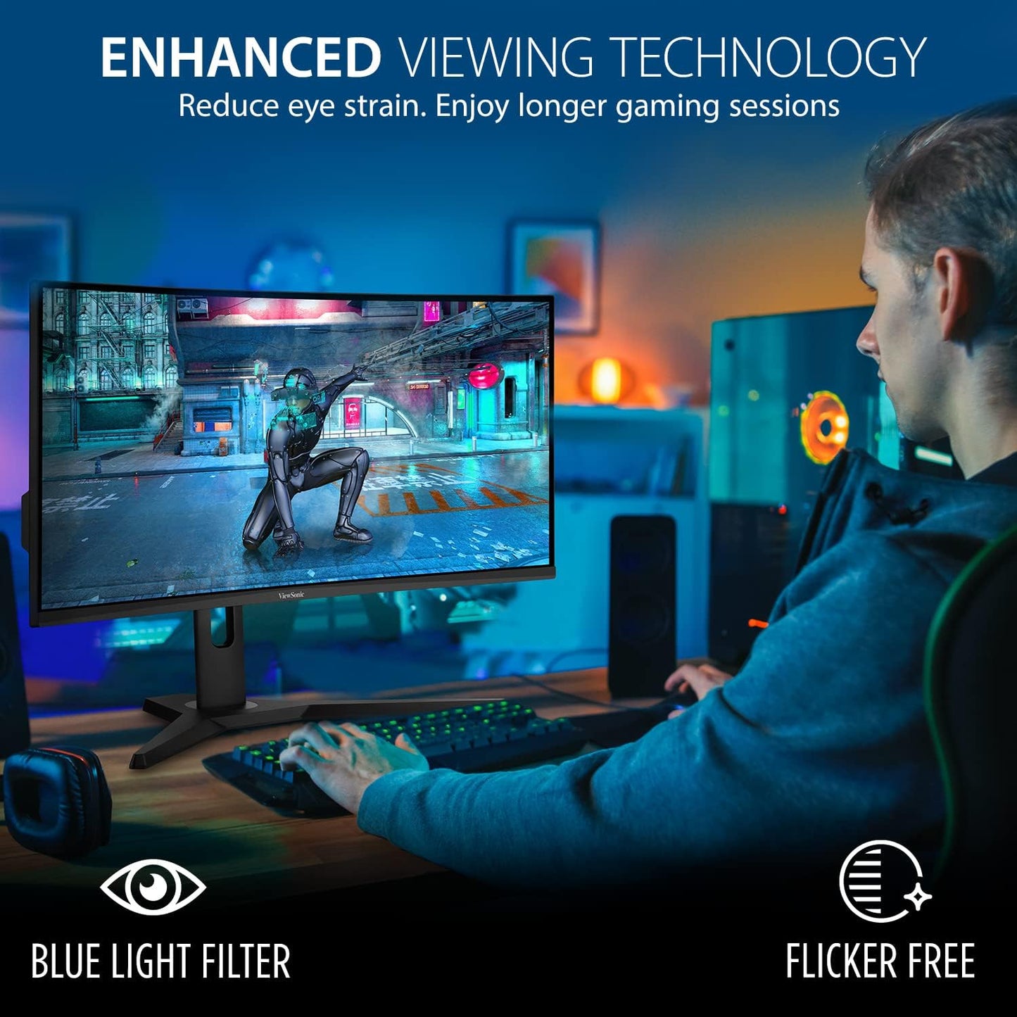 ViewSonic VX3418-2KPC 34-Inch Curved Gaming Monitor 180Hz