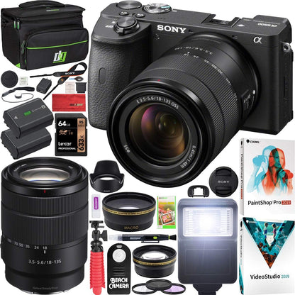 Sony E12SNILCE6600MB a6600 18-135mm Lens Bundle