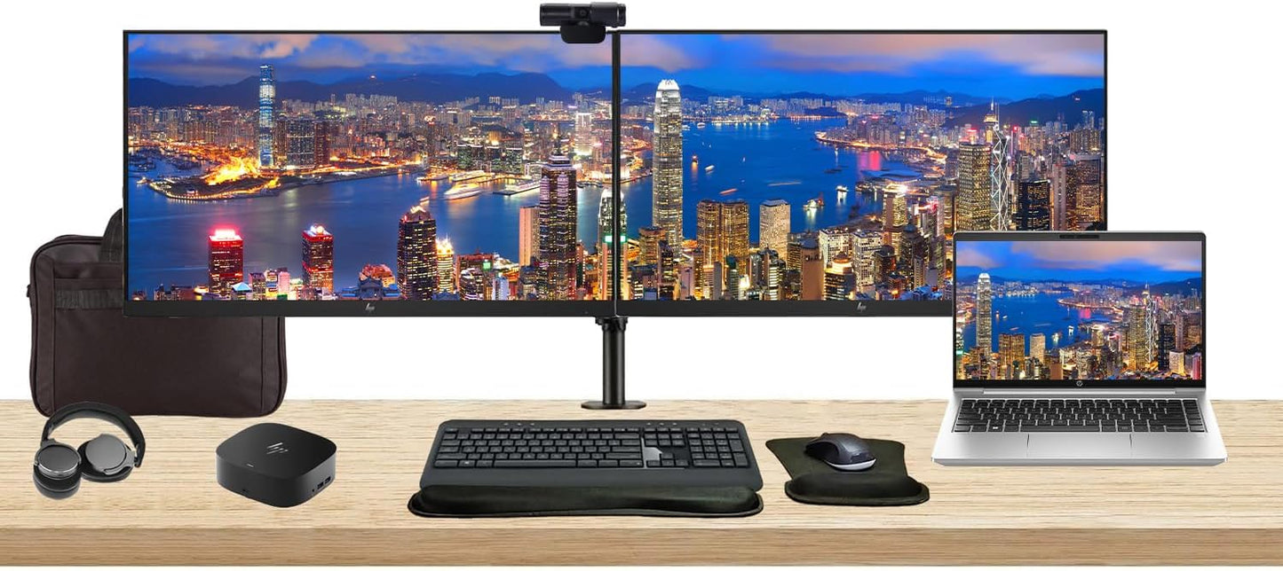 HP 440 G10 ProBook 14" i7 Bundle with Dual Monitors
