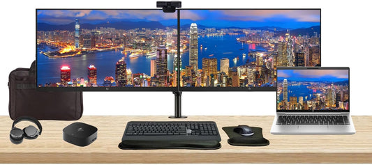 HP 440 G10 ProBook 14" i7 Bundle with Dual Monitors