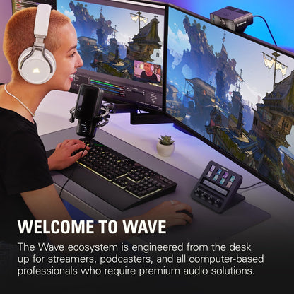 Elgato Wave3 Premium Condenser Microphone and Mic Arm