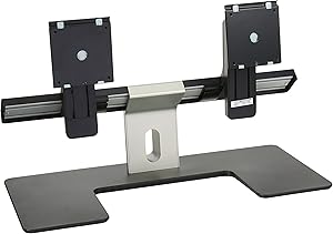 Dell MDS14A Dual Monitor Stand Black Silver — main product image