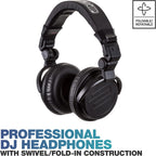 Reloop AMS-RH-2500 Professional DJ Headphones Black Closed