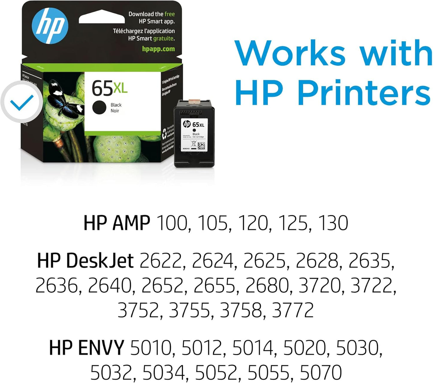HP N9K04AN 65XL Black High-Yield Ink Cartridge