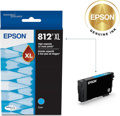 Epson T812XL220-S 812 Cyan High Capacity Ink Cartridge
