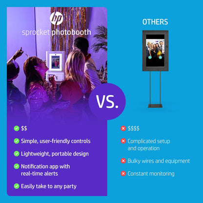 HP HPISPPBW Sprocket Photo Booth Machine