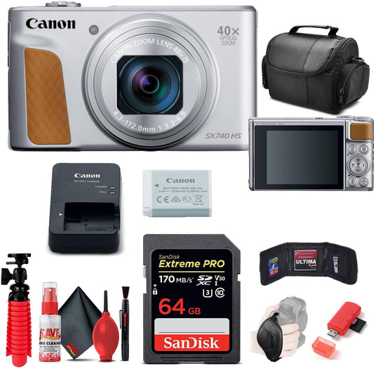 Canon 2956C001 PowerShot SX740 HS Digital Camera Bundle