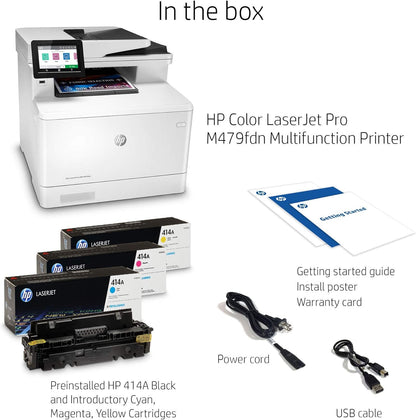 HP M479fdn Color Laserjet Pro Multifunction Printer (Renewed)