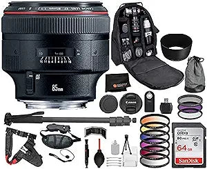 Canon EF 85mm f/1.2L II USM Lens Bundle