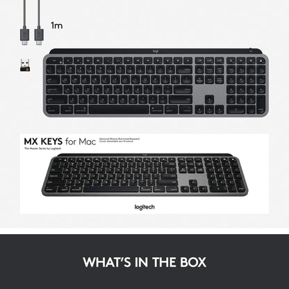 Logitech 920-009552 MX Keys for Mac Wireless Keyboard - Space Gray