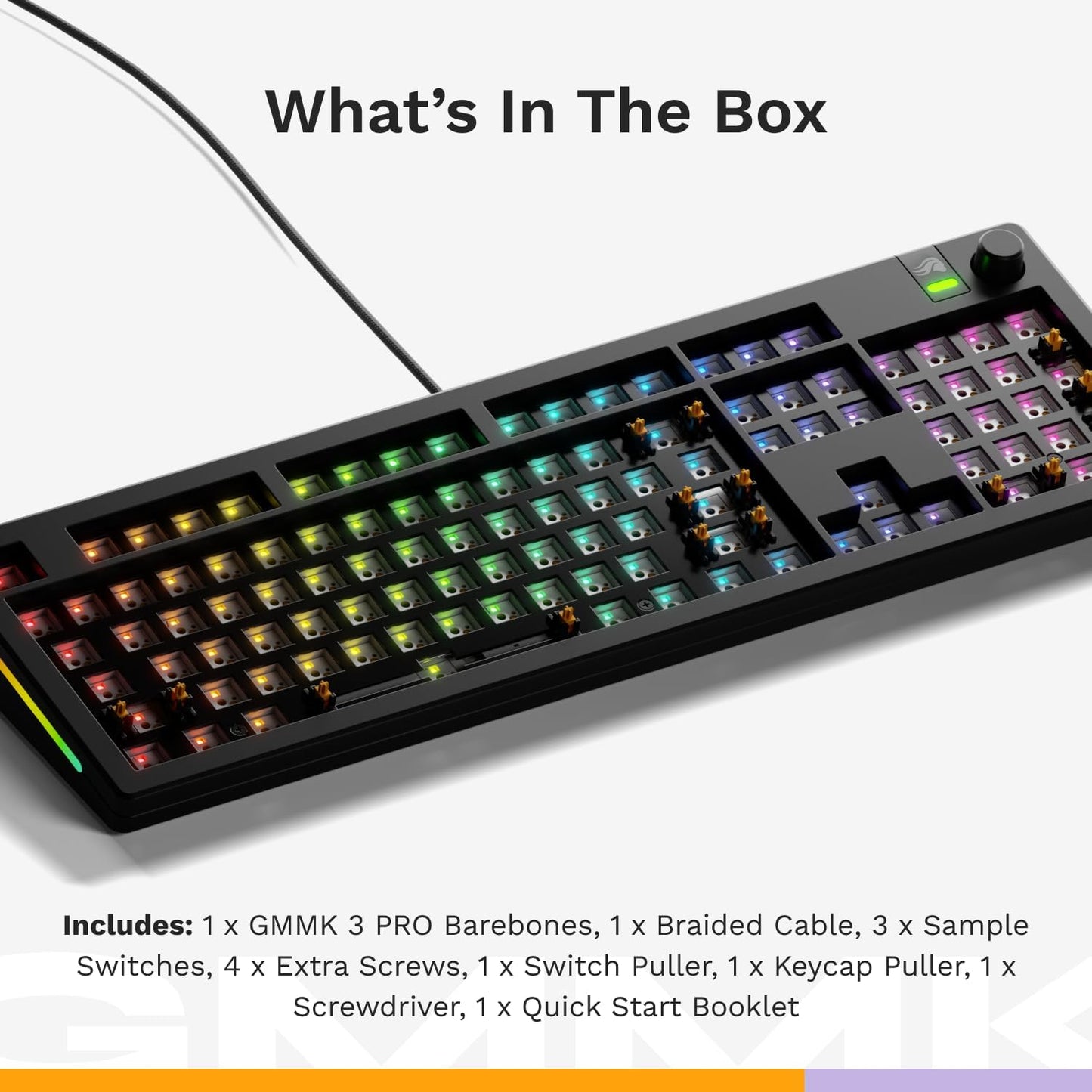 Glorious GLO-KB-GMMK3-100 Barebones Mechanical Keyboard