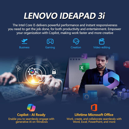 Lenovo IdeaPad 3 Laptop 15.6 FHD IPS Touchscreen Notebook