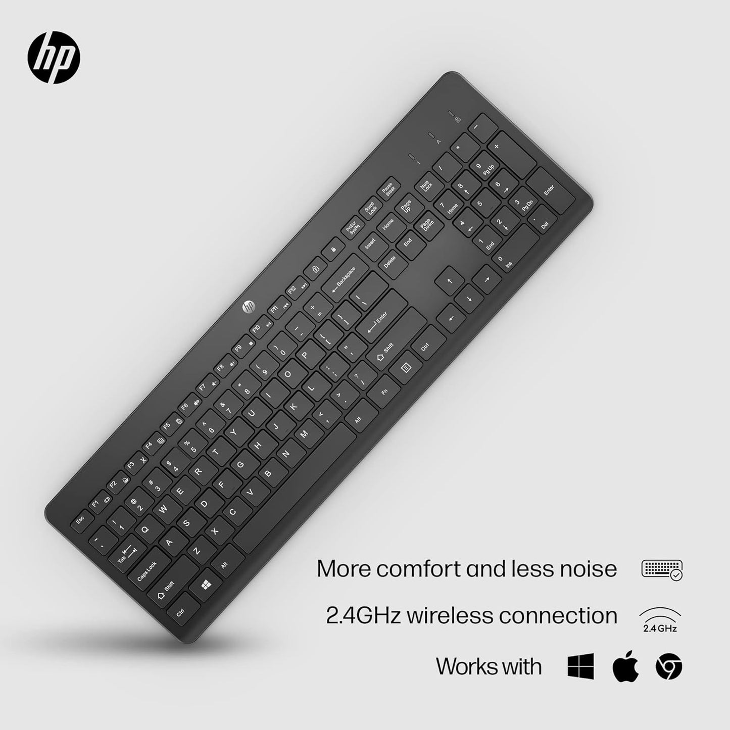 HP 3L1E7AA#ABA 230 Wireless Keyboard Quiet Low-Profile
