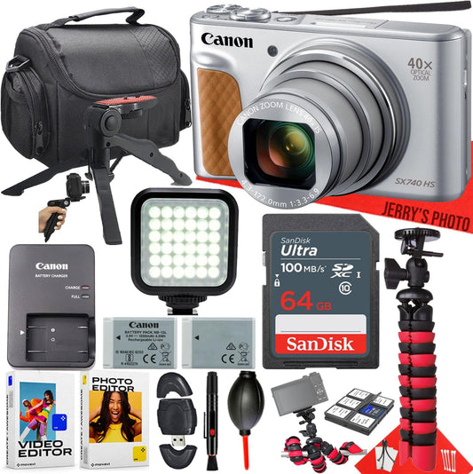 Canon PowerShot SX740 HS Digital Camera Bundle, Renewed
