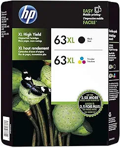 HP L0R44BN 63XL Black/Color Ink Cartridge Combo
