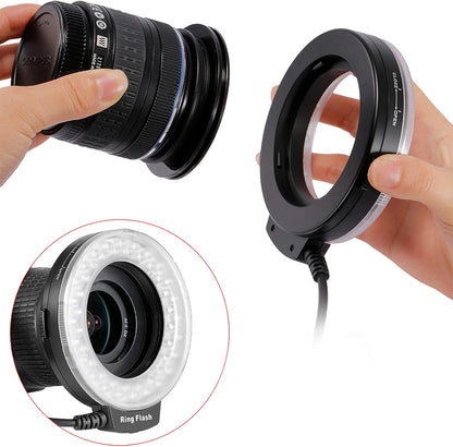Neewer 10020025 Macro LED Ring Flash DSLR Bundle