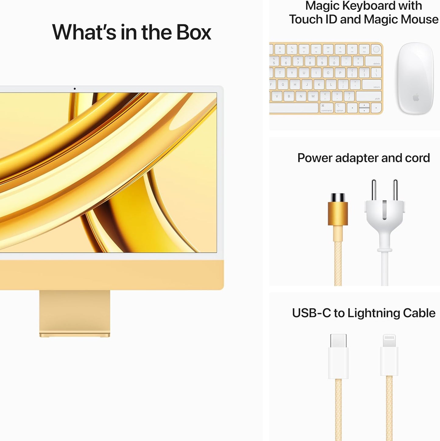 Apple M3 2023 iMac 24-inch All-in-One - Yellow
