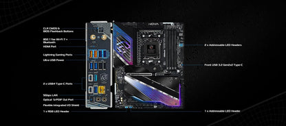 ASRock X870E NOVA WIFI AM5 Ryzen ATX Motherboard