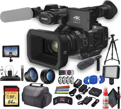 Panasonic 6PANAGUX180GP5 AG-UX180 4K Camcorder Professional Bundle