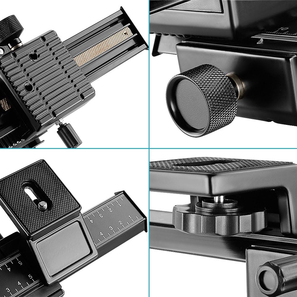 Neewer 10033981 4-Way Macro Focusing Rail Slider